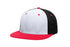 Pacific Headwear Premium M2 Performance Trucker Flexfit® Cap (ES341), Color 'WhiteBlackRed'